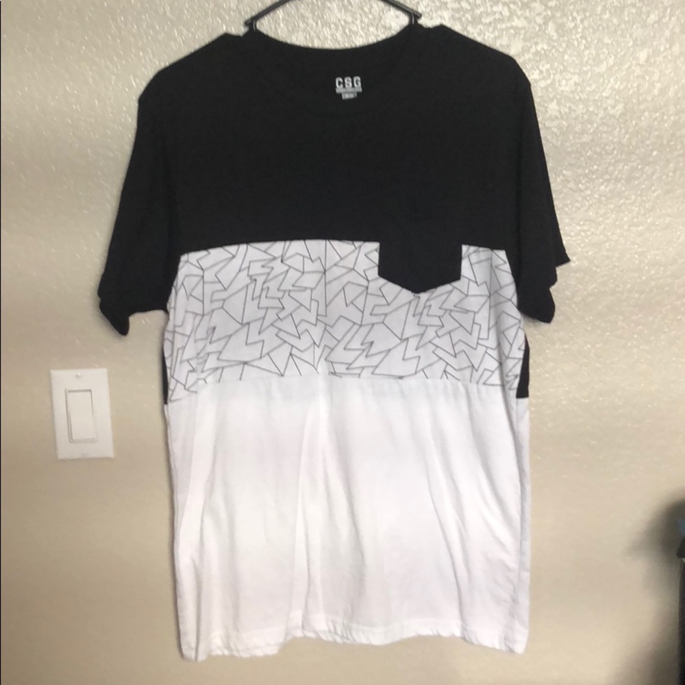Champs sports black and white tee
